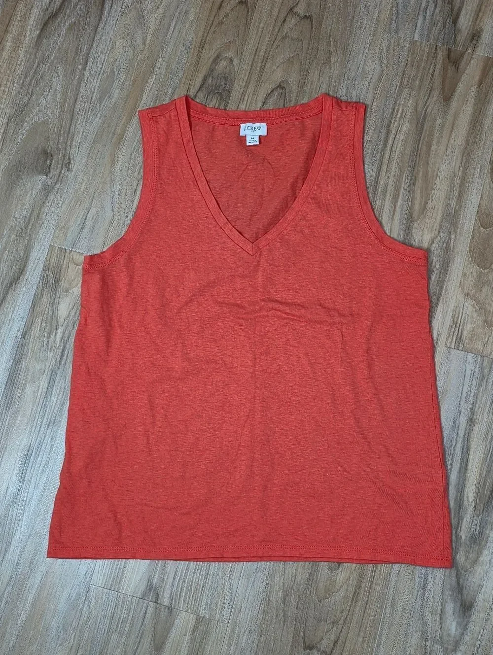 ☔️🔺️J Crew Orange Vneck Casual Sleeveless Top Medium